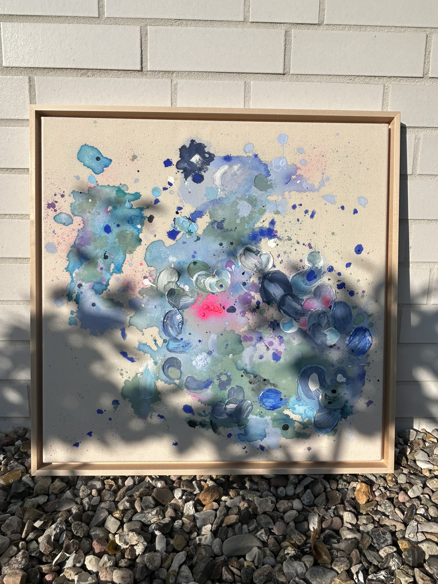Störsignal, 2025, Acryl auf roher Baumwollleinwand, Ansicht 2
